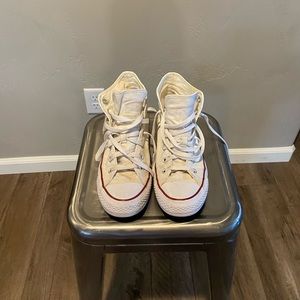 Converse All star classic high top white shoes